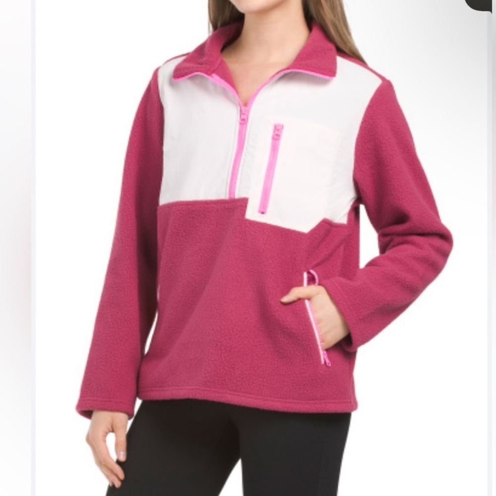 NWT Te Verde Quarter Zip Fleece Sweatshirt Jacket
